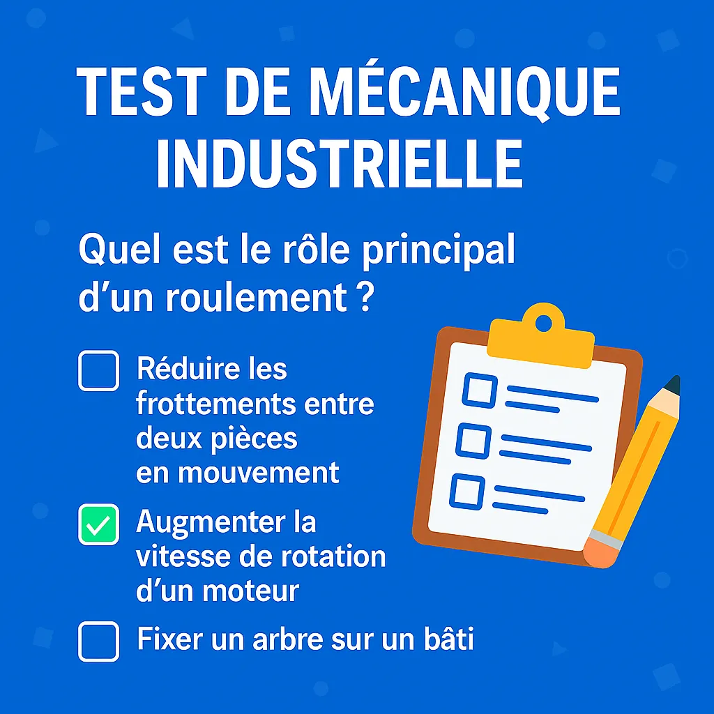 🛠️ Test de mécanique industrielle (10 questions)