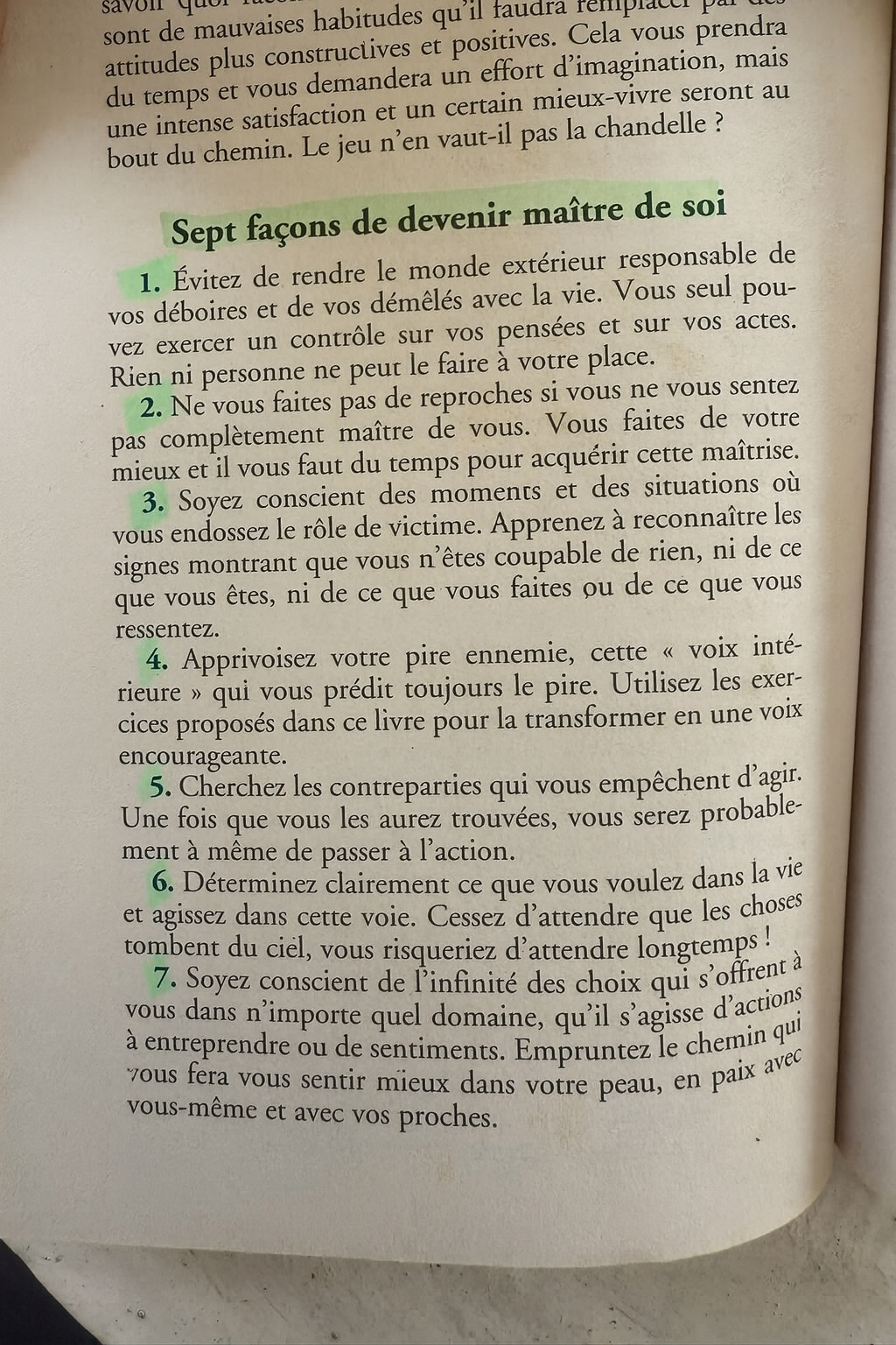 Sept façons de devenir maître de soi